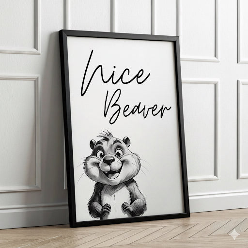 Nice Beaver Bathroom Print