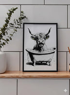 Highland Cow Having A Bath