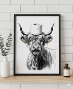 Highland Cow Toilet Paper Hat
