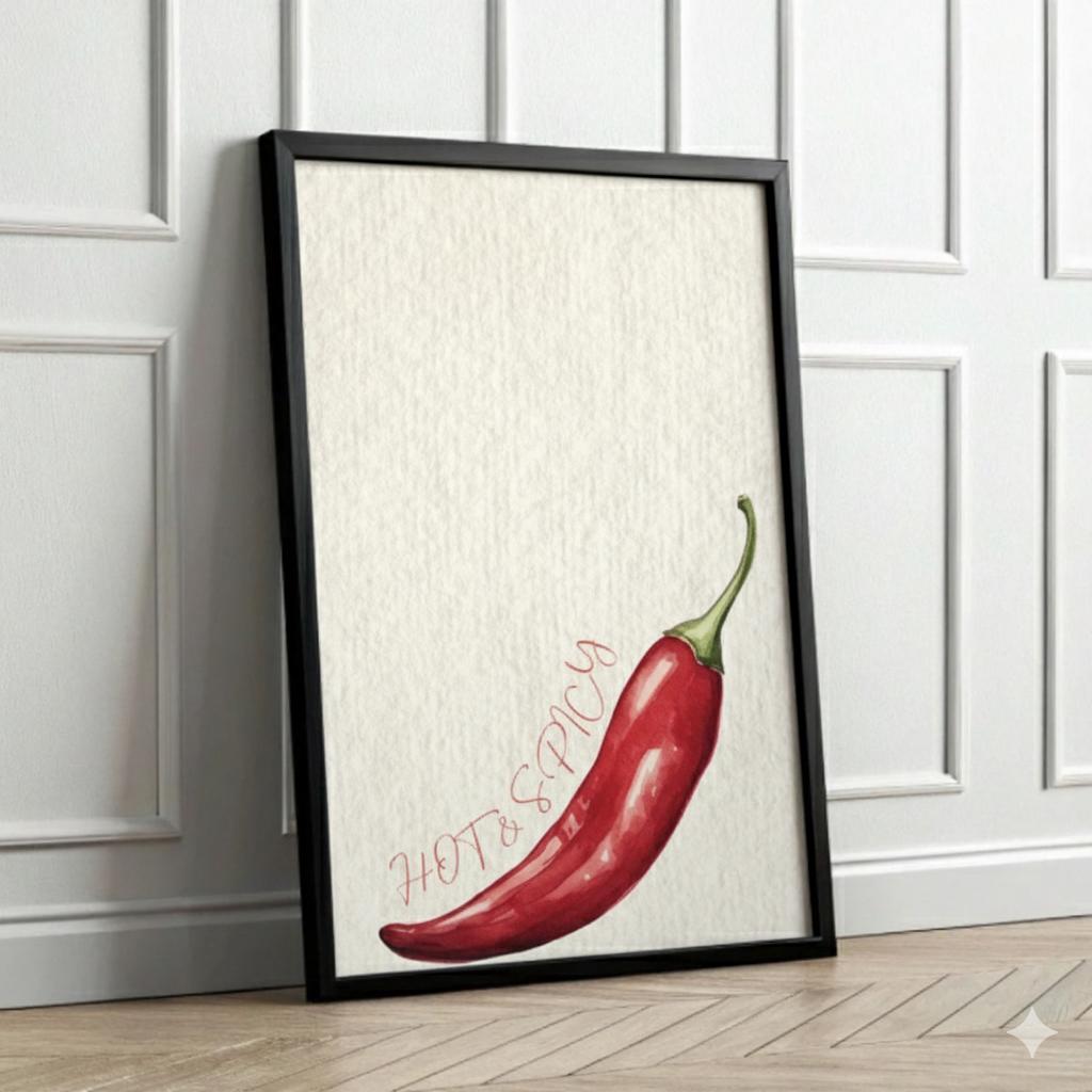 Hot & Spicy Chilli Kitchen Print