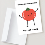 Funny Tomato Thank You Card | Cute Pun Thank You Card