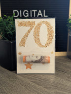 Milestone Birthday Money & Gift Card Giving Cards Gold