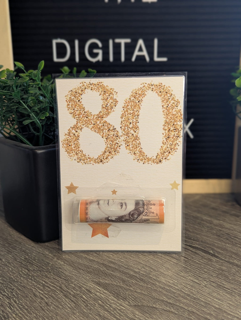 Milestone Birthday Money & Gift Card Giving Cards Gold