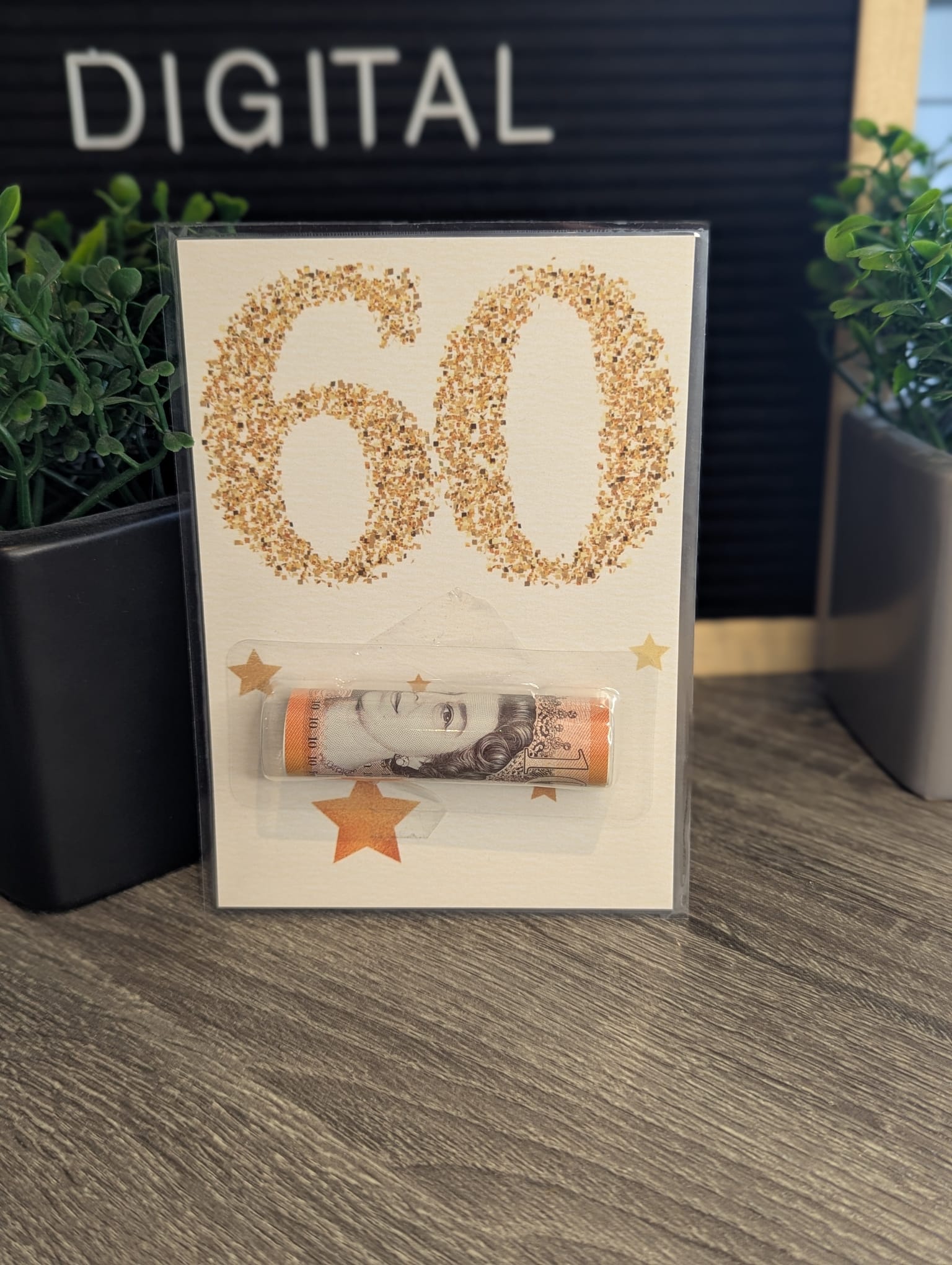 Milestone Birthday Money & Gift Card Giving Cards Gold