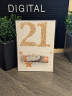 Milestone Birthday Money & Gift Card Giving Cards Gold