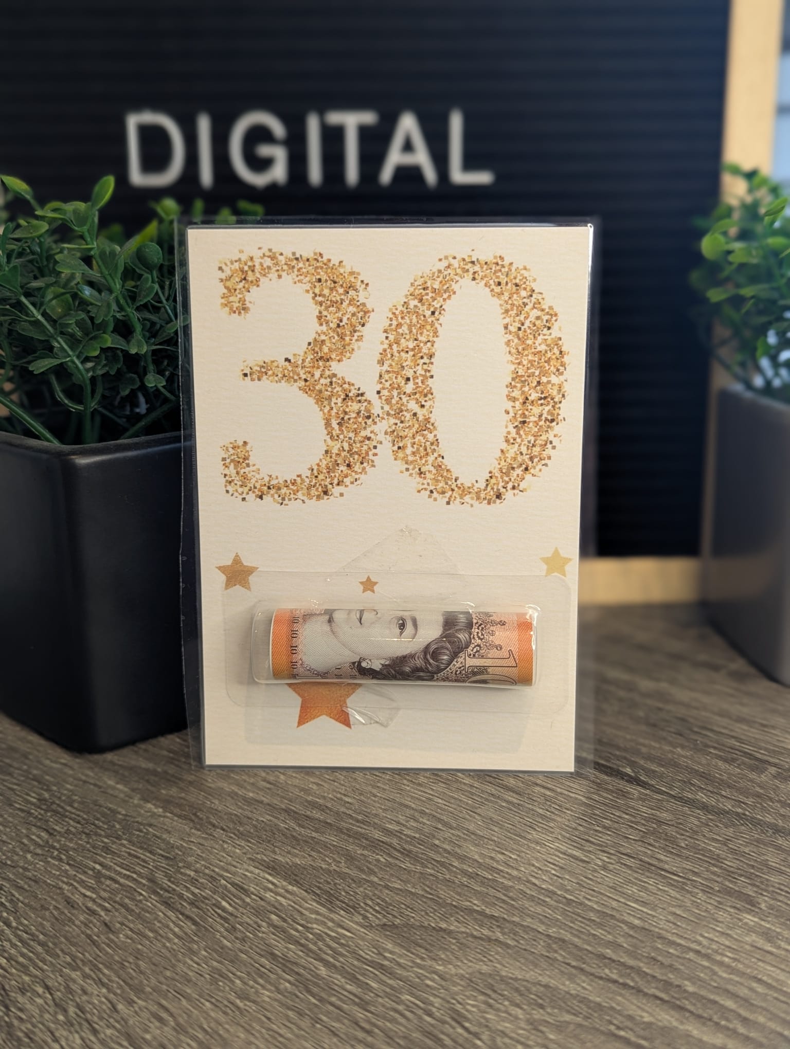 Milestone Birthday Money & Gift Card Giving Cards Gold