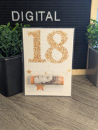 Milestone Birthday Money & Gift Card Giving Cards Gold