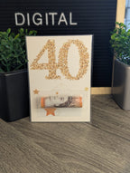 Milestone Birthday Money & Gift Card Giving Cards Gold