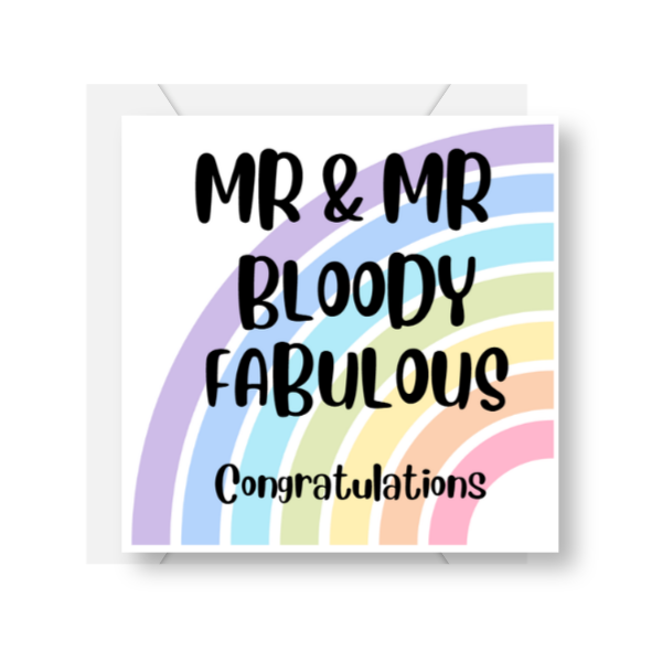 LGBTQ+ Wedding Card Bloody Fabulous
