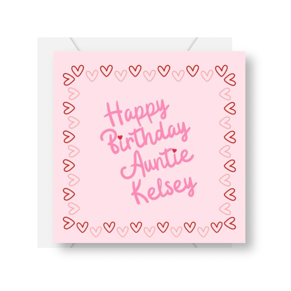 Personalised Birthday Card for Auntie