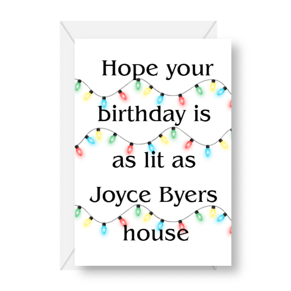 Stranger Things Birthday Card