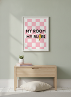 My Room My Rules A4 Print – Essential Wall Art for Every Kid's Den
