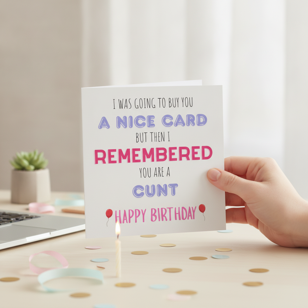 I Was Going To Get You A Nice Card But… Rude Birthday Card