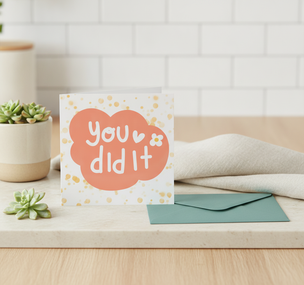 You Did It! Well Done Achievement Celebration Square Card