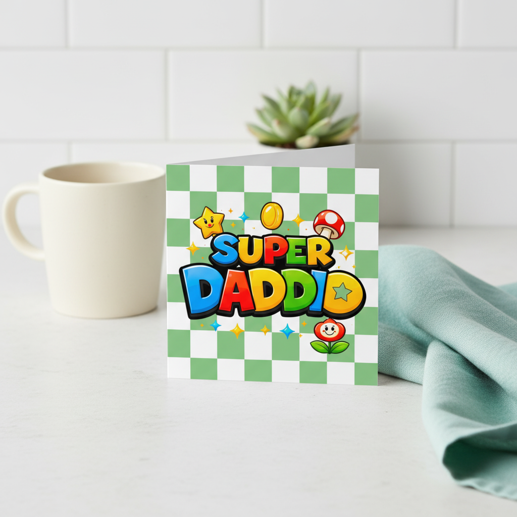 Super Daddio Square Card - For an Amazing Dad