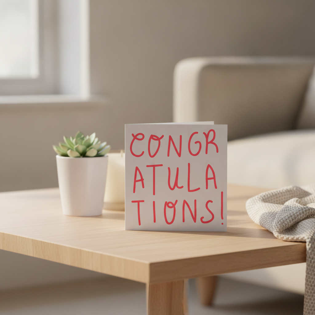 Hooray for You! Simple Congratulations Card - Square & Sincere