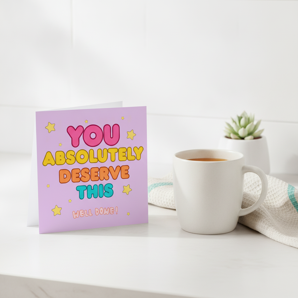 Well Done You Absolutely Deserve This Square Celebration Card
