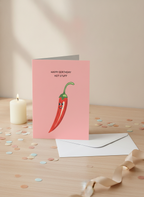 "Happy Birthday Hot Stuff" Flirty Birthday Card for Your Partner (A6)