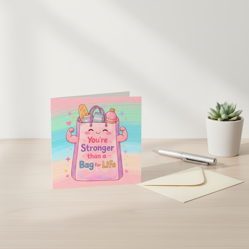 You're Strong Card - Square Greetings Card