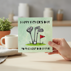 Best Dad By Par Father's Day Card - Square