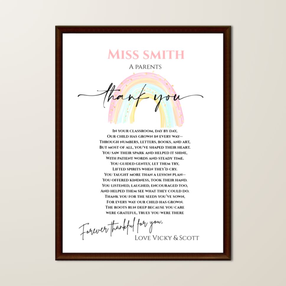 Teacher Poem Prints