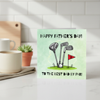 Best Dad By Par Father's Day Card - Square
