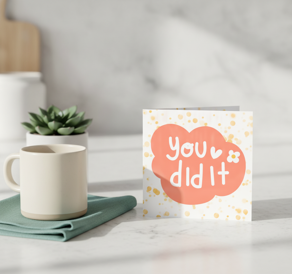 You Did It! Well Done Achievement Celebration Square Card