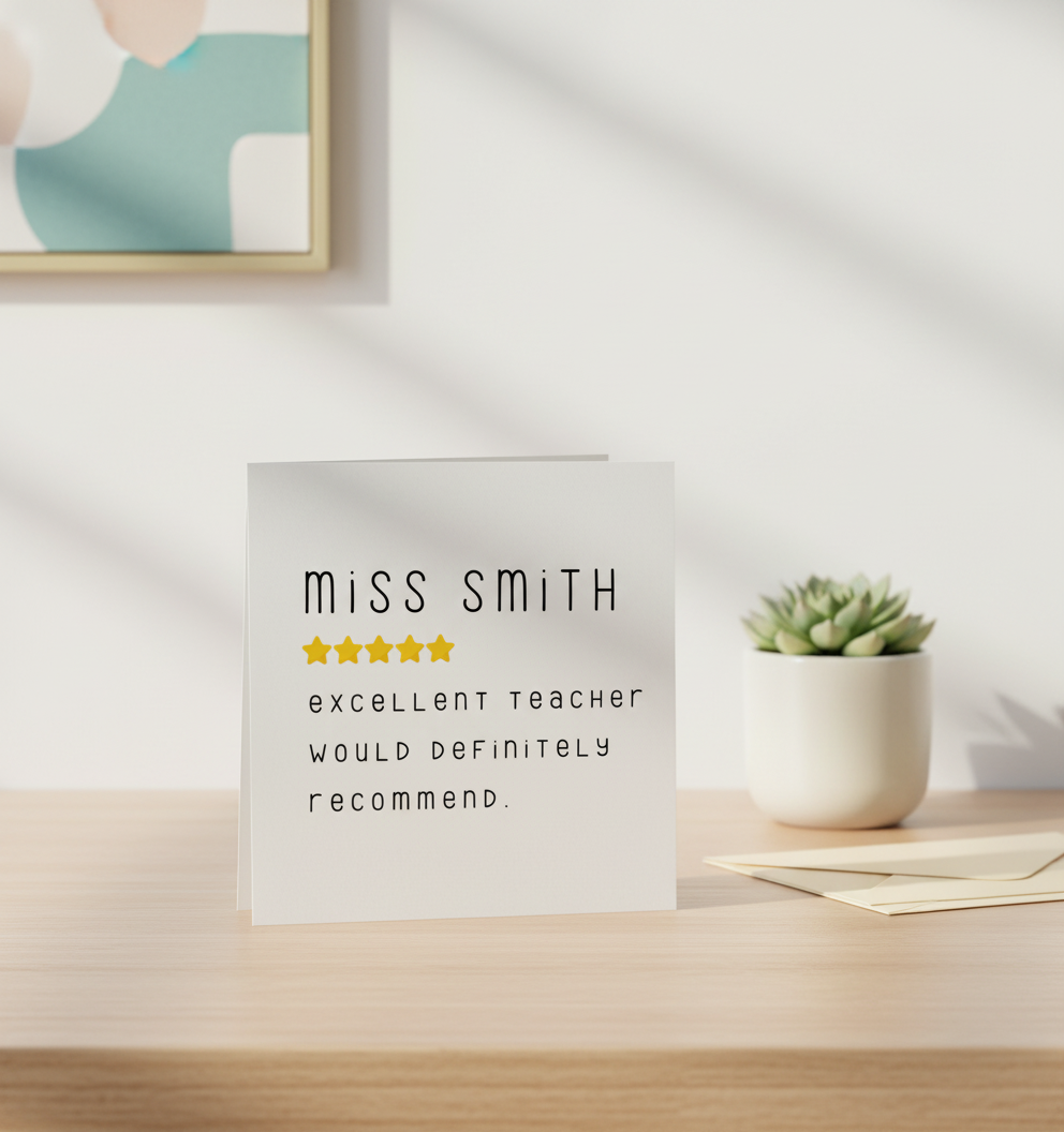Personalised Teacher Thank You Card - Square Card