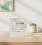 Personalised Teacher Thank You Card - Square Card