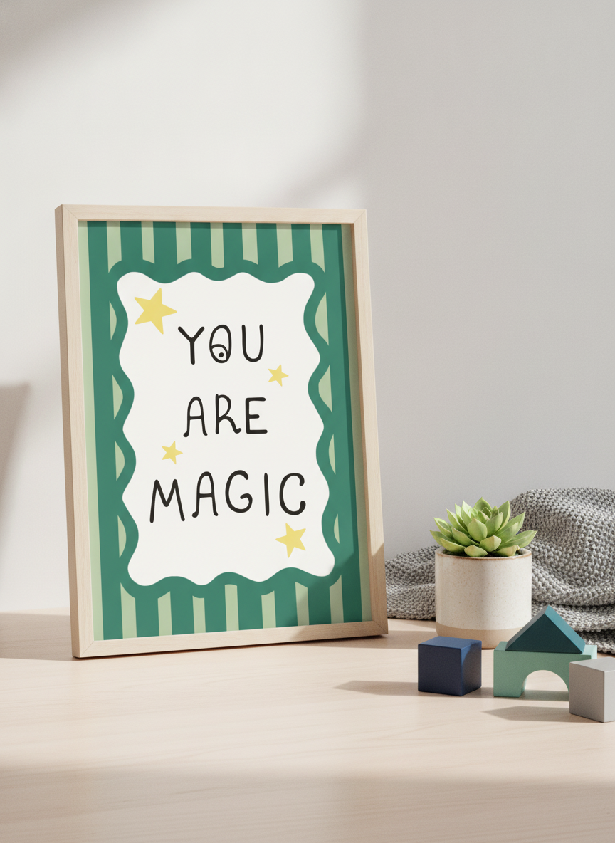 You Are Magic Kids' A4 Print - A Daily Dose of Awesome for Their Wall