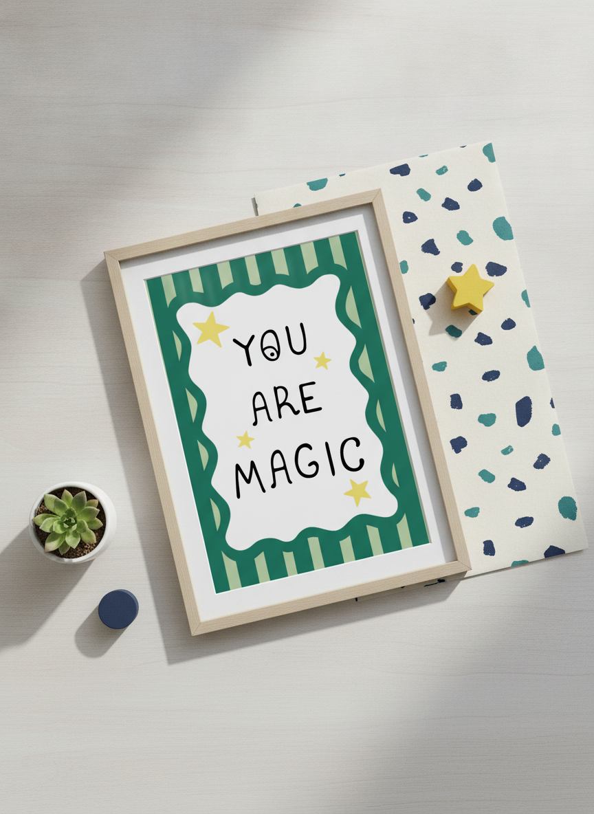 You Are Magic Kids' A4 Print - A Daily Dose of Awesome for Their Wall