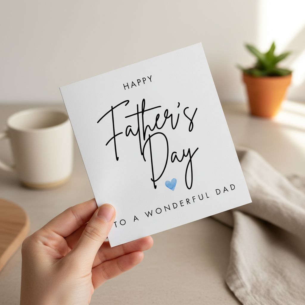 Wonderful Dad Father's Day Card - Square Greetings Card