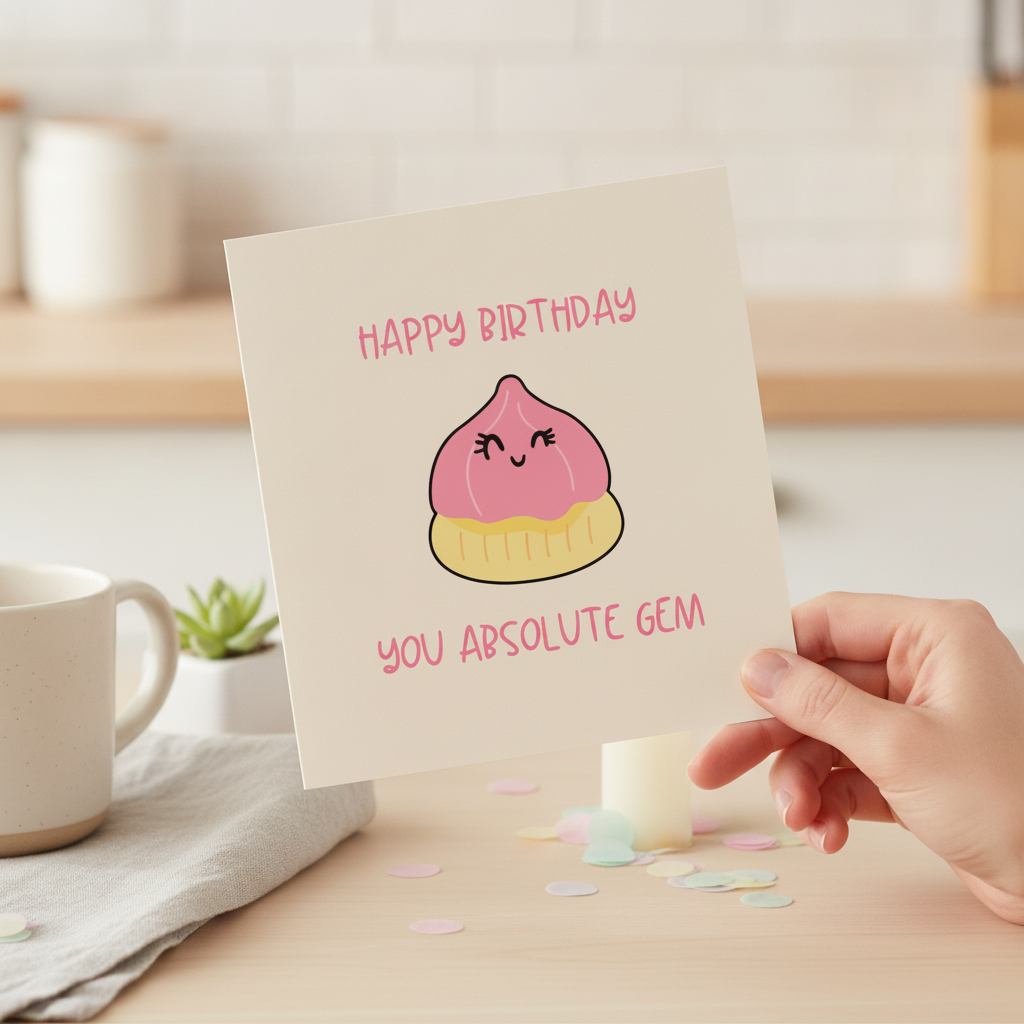 Happy Birthday You Absolute Gem Square Card for a Brilliant Mate