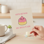 Happy Birthday You Absolute Gem Square Card for a Brilliant Mate