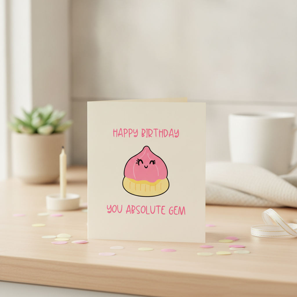 Happy Birthday You Absolute Gem Square Card for a Brilliant Mate