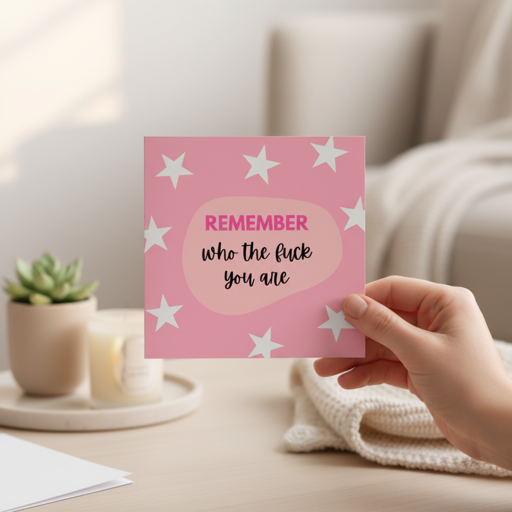 Remember Who You Are - Sassy Empowerment Card for a Mighty Mate