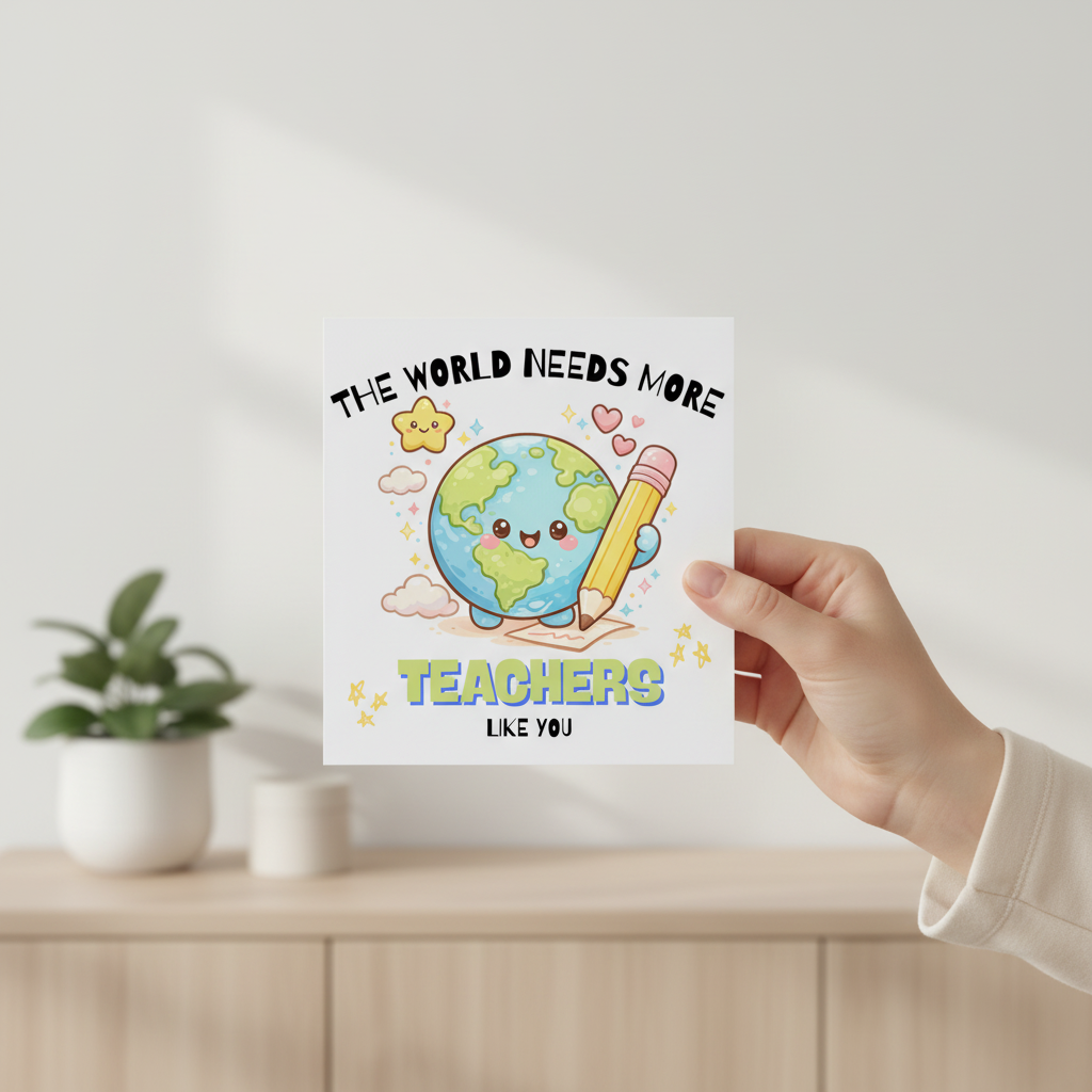The World Needs More Teachers Like You Card - Square Card