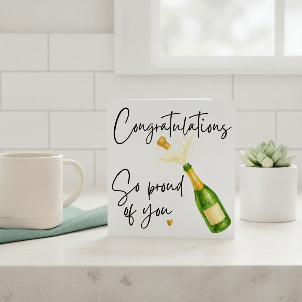 Congratulations So Proud Of You Square Card - Send Your Best Wishes