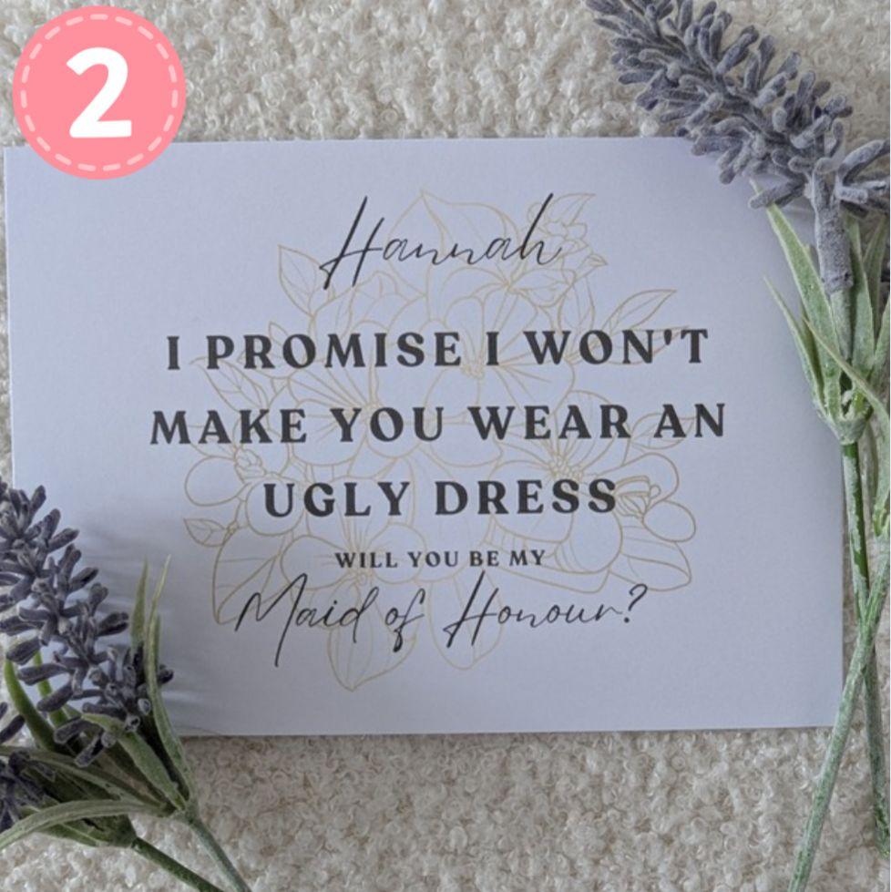 Bridesmaid & Made Of Honour Proposal Cards