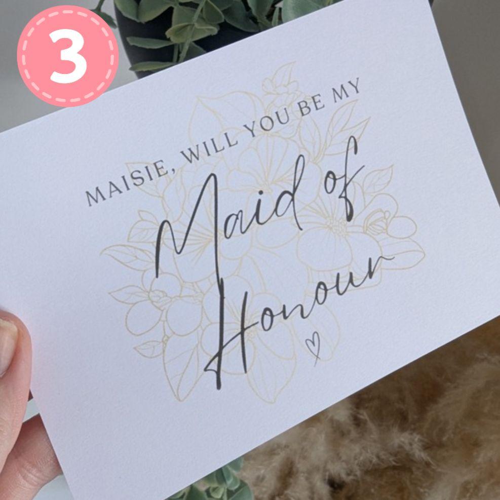 Bridesmaid & Made Of Honour Proposal Cards