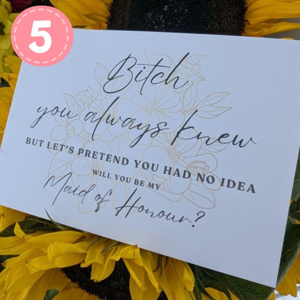 Bridesmaid & Made Of Honour Proposal Cards