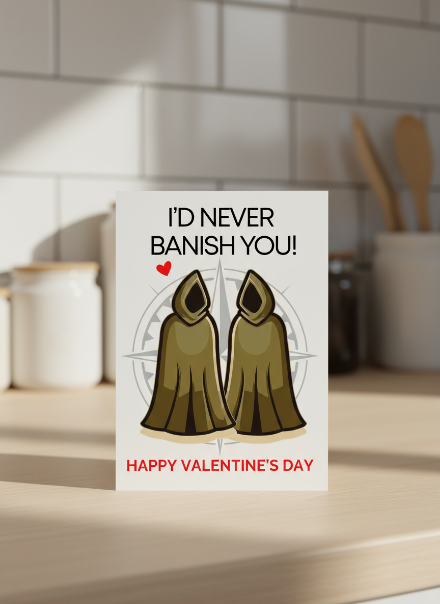 Id Never Banish You The Traitors Valentine’s Card