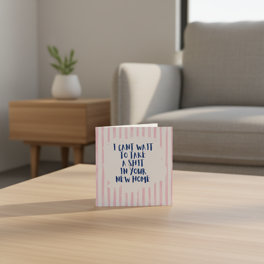 I can’t wait to take a shit in your new home card