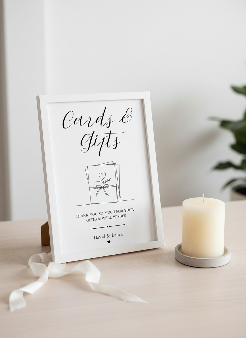 Cards & Gifts Wedding Sign Wedding Reception Sign