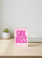 Cute Girl Boss Card A5