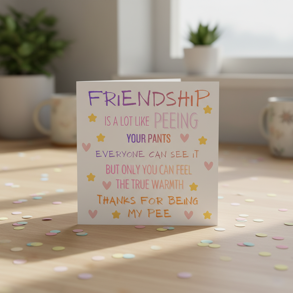 Thanks For Being My Pee Friendship Card