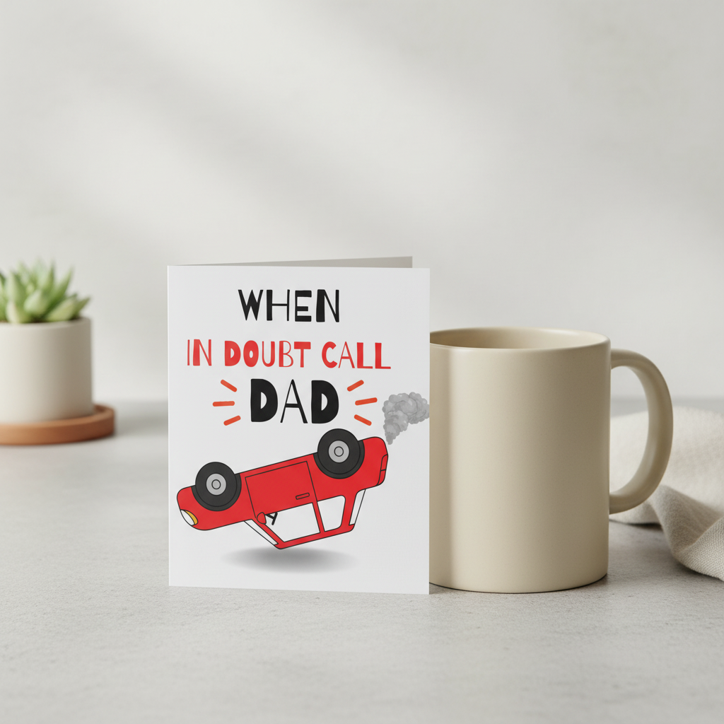 When In Doubt Call Dad Fathers Day Card
