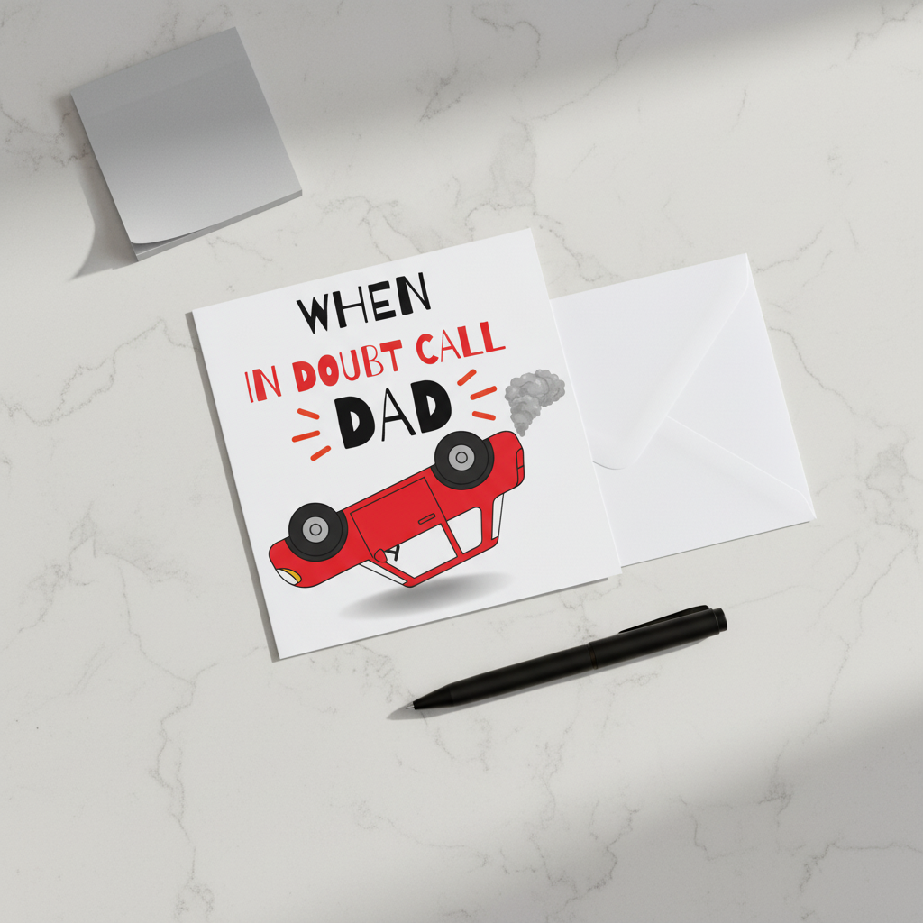 When In Doubt Call Dad Fathers Day Card