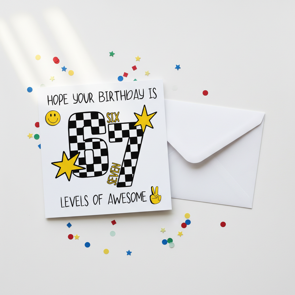 67 Levels of Awesome Happy Birthday Card