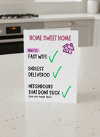 Home Sweet Home, New Home Card